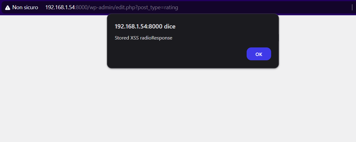 radioResponse XSS execution